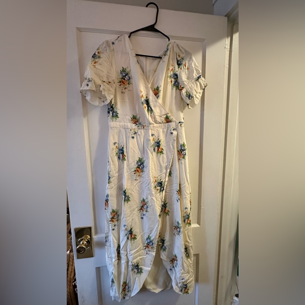 Madewell floral wrap dress